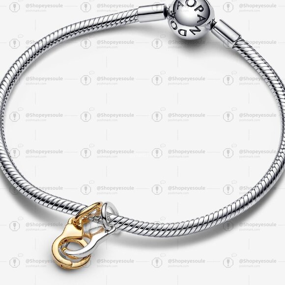 Pandora Openable & Splittable Handcuffs Dangle Charm - Picture 3 of 6